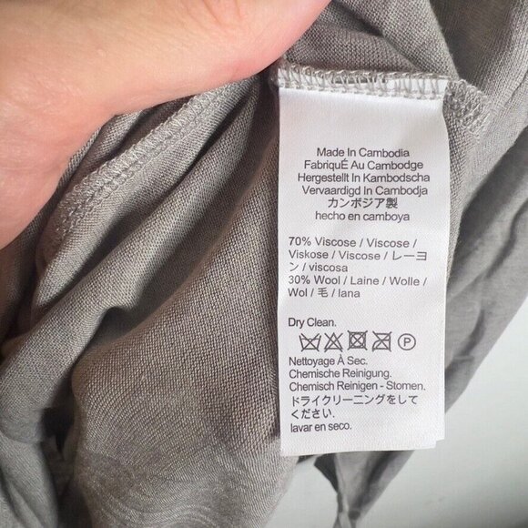 J.Crew Womens $70 Collection sheer wool-blend T-shirt Gray Size XXL CD528 - Picture 4 of 5